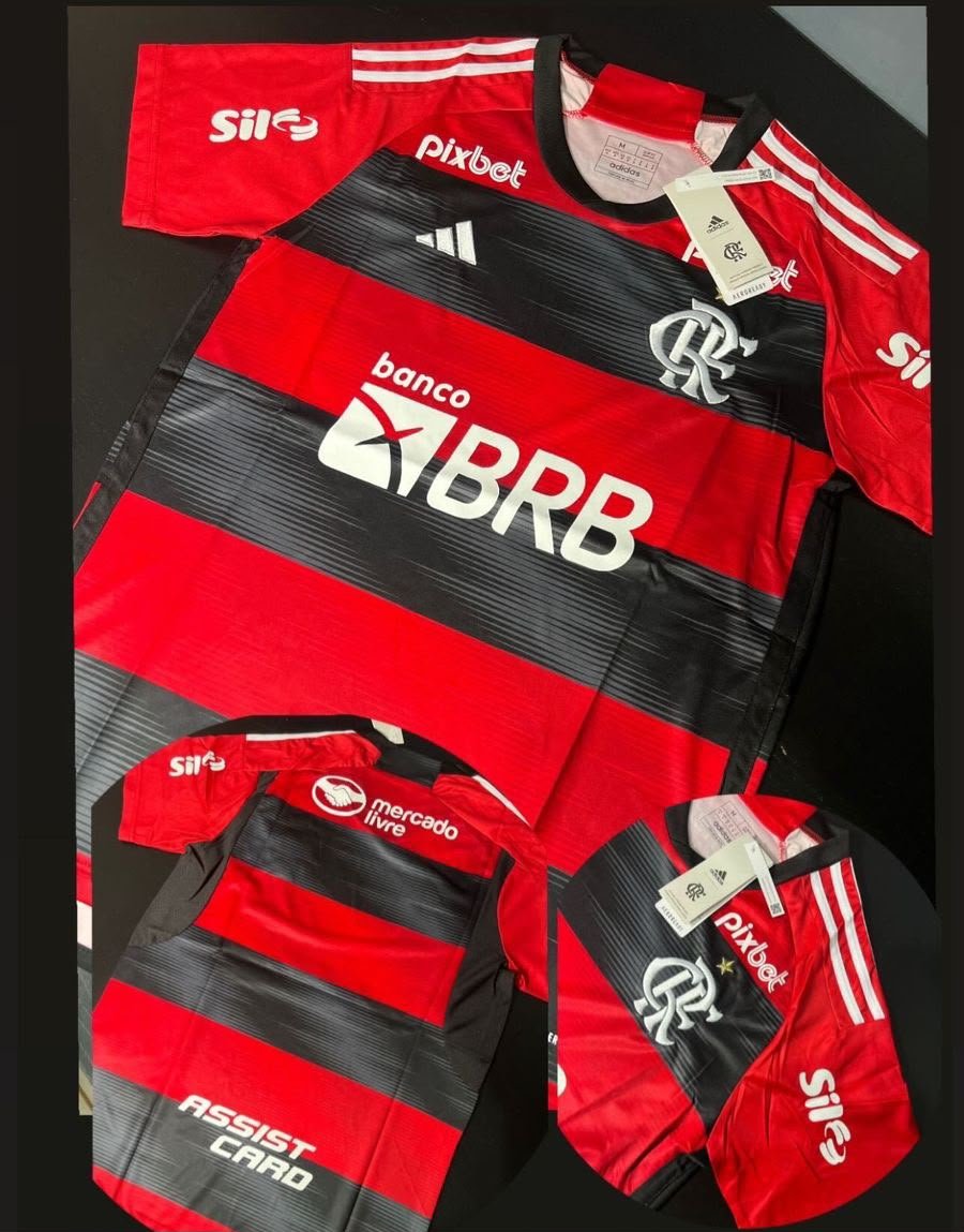 Camisa Flamengo Rubro-Negra com Patrocínio - Imagem 2