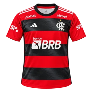 Camisa Flamengo Rubro-Negra com Patrocínio