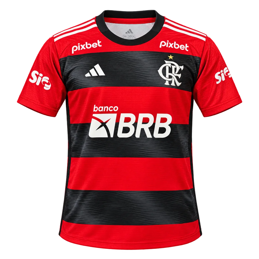 Camisa Flamengo Rubro-Negra com Patrocínio
